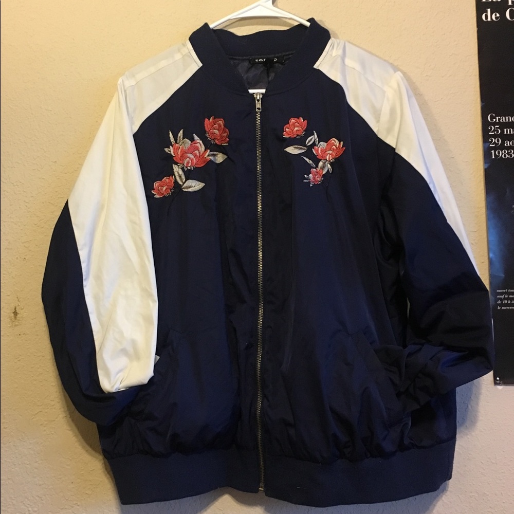 Torrid Floral Satin Bomber-style Jacket